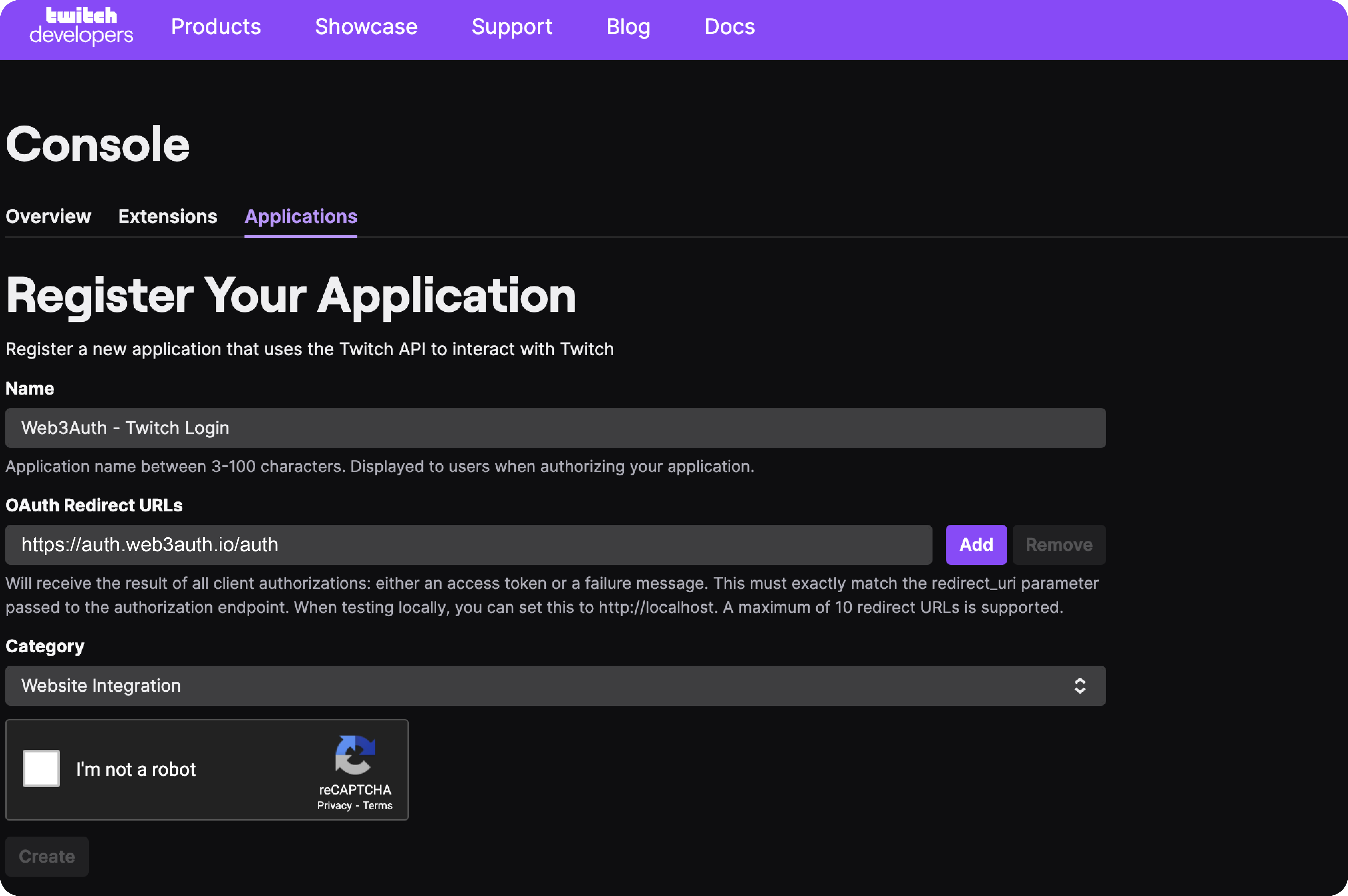 Twitch OAuth Redirect URLs