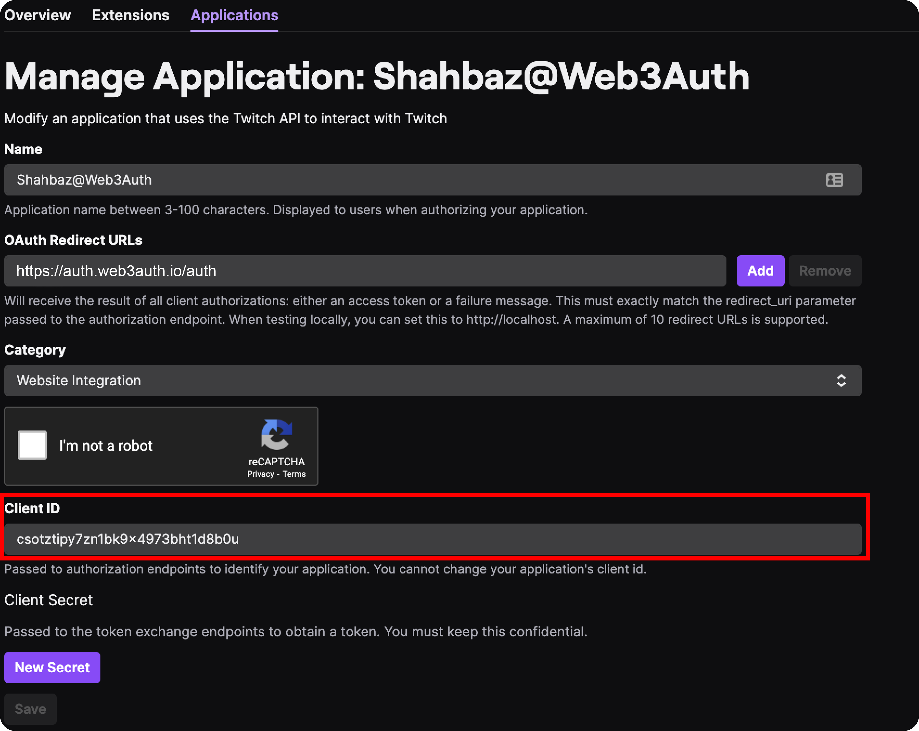 Twitch Client ID